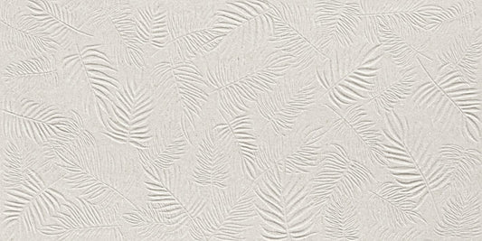 3D Wall Carve Leaf Pearl 40 x 80 tile